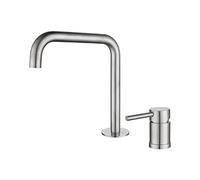 GGYTMQL Basin Rubinetto Bagno Leva Singola Leva Lavello Esteso Gru Gru Suo Rubinetto Nero Lavello Acqua Calda e Fredda (nichel 1)