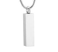 GGYTMQL Blank 316L in Acciaio Inossidabile Barra di urna urna Cenere di Cenere ricorto di cremazione a Sospensione Regali commemorali di Gioielli Umani cutanei uman n-n-n-n-n-n-n-n-n-Black_3 Pezzi