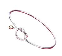 GGYTMQL Bracciale aperto 925 a cuore rotondo per braccialetti di polsino da donna