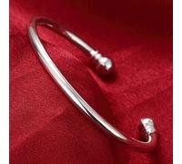 GGYTMQL Bracciale aperto 925 a cuore rotondo per braccialetti di polsino da donna