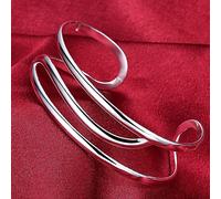 GGYTMQL Bracciale aperto 925 a cuore rotondo per braccialetti di polsino da donna