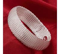 GGYTMQL Bracciale aperto 925 a cuore rotondo per braccialetti di polsino da donna