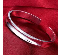 GGYTMQL Bracciale aperto 925 a cuore rotondo per braccialetti di polsino da donna