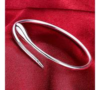 GGYTMQL Bracciale aperto 925 a cuore rotondo per braccialetti di polsino da donna