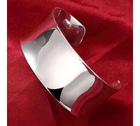 GGYTMQL Bracciale aperto 925 a cuore rotondo per braccialetti di polsino da donna