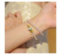 GGYTMQL Bracciale Charm 2pcs Bracciale in giada verde naturale Bracciale Gioielli Fascifica sottili Accessori per carri a mano (colore: verde, dimensione: 58)