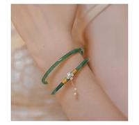 GGYTMQL Bracciale Charm 2pcs Bracciale in giada verde naturale Bracciale Gioielli Fascifica sottili Accessori per carri a mano (colore: verde, dimensione: 58)