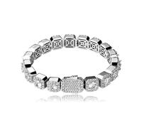 GGYTMQL Bracciale da tennis da 18k in oro bianco in oro bianco per tutti