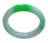 GGYTMQL Bracciale di Bangle di giada agata verde naturale per donne, lady Green Green Flowing Giade Braggletta, con gioielli, 54 mm