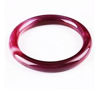 GGYTMQL Bracciale di Bangle di giada per donne, classico braccialetto di agata di rhiolite bianca viola, braccialetto di giada agata viola, 54-62 mm, 56 mm
