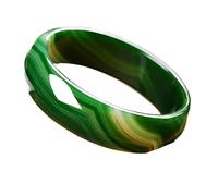 GGYTMQL Bracciale di calcedonio verde agata giada retrò decorazione decorazione bracciale squisita regalo di gioielli (56-58mm)
