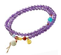 GGYTMQL Bracciale feng shui bracciale gemma naturale bracciale ametista per donne bracciale wu lou/calabash braccialette multistato multista
