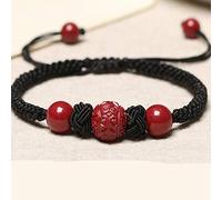 GGYTMQL Bracciale Feng Shui, Nodo di Ananas Nuvola di Buon auspicio Amuleto di Talisman Strong Strong At Attrarre Denaro per la buona Fortuna, Rosso (Colore: re cinabar (Stile: Oro)