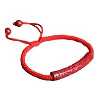 GGYTMQL Bracciale Naturale Gemma, prosperità Bracciale in Cristallo di Cinnabar Gemma Naturale per Bracciale di Sutra del Cuore Buddista amuleto di Sutra per Protezione Cristallo Reiki, Rosso