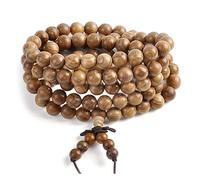 GGYTMQL Bracciale per Perle di agarwood per Donne, Vintage Fortunato, Imitazione Turchese da 108 Palline Bracciale.