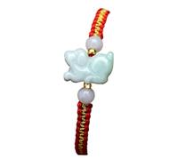 GGYTMQL Bracciale Perle, Corda Fatta a Mano Intrecciata Intrecciata Smeraldo Zodiacale Bracciale Intrecciata Braccialetto multicolora Donna Uomo Coppia Le Vacanze attirano prosperità Amore per