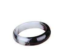 GGYTMQL Braccialetti da donna, bracciale per bracciale di giada di classe elegante, bracciali a catena giada a mano bianca naturale, gioielli per ragazze artigianali con scatola, 56-64 mm, 56 mm
