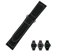 GGYTMQL Braccialetti orologi neri da orologio in fibra di carbonio da 24 mm per Panerai PAM01661/00441 Bande di orologi per uomini Accessori per uomini