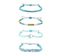GGYTMQL Bracciali amicizia per donne regali calze natalizie imbottitori di braccialetti alla caviglia impermeabili impila di braccialetti regolabili.