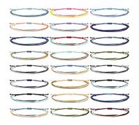 GGYTMQL Bracciali amicizia per donne regali calze natalizie imbottitori di braccialetti alla caviglia impermeabili impila di braccialetti regolabili.