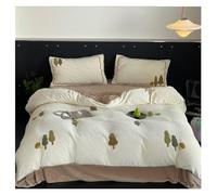 GGYTMQL CAMINATO Set BACCHI 4 Pezzi Copertina del Piumino Set di Biancheria da Letto in Velluto Spessa Set di Biancheria da Letto a Fedele Invernale (B, Regina) (Una Regina)