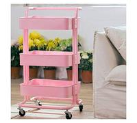 GGYTMQL Carrelli, scaffale per Bagno del Carrello Carrello Multifunzionale con cesta Netta Messa Messa Slide a 3 Livelli out Carrello Multifunzionale utilizzato in Ufficio, Camera da Letto, Nero, 85
