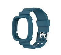GGYTMQL Case di copertina per orologio con cinghia di orologio in silicone per 3 senso di orologio rosso/bianco