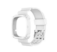 GGYTMQL Case di copertina per orologio con cinghia di orologio in silicone per 3 senso di orologio rosso/bianco