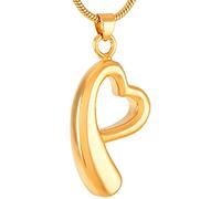 GGYTMQL Cenere Collana in Acciaio Inossidabile in Acciaio commemorativo Ceneri Souvenir Cremation Gioielli Animali Domestici (Gatto Cane) cremazione Unisex urna-Oro
