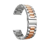 GGYTMQL Cinghia cinghia cinghia in metallo in acciaio inossidabile 20 mm 22 mm Accessori per orologi di sostituzione rapida/rosa d'argento