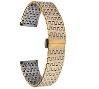 GGYTMQL Cinghia cinghia in metallo cinghia in acciaio inossidabile 20 mm 22mm Sostituzione Classa di farfalla Accessori per bracciali oro /22 mm