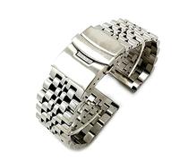 GGYTMQL Cinghia di orologio 20mm 22mm a sette perle a rilascio rapido in metallo in acciaio inossidabile Sostituzione Accessori orologi/nero/22 mm