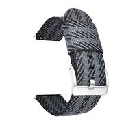GGYTMQL Cinghia di orologio in nylon cinghia di nylon a strisce diagonali 18 20 22 24 mm cinghia di rilascio rapido a rilascio/fibbia in argento di riso verde/18 mm