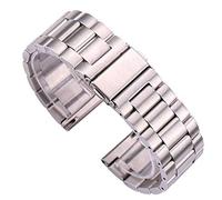 GGYTMQL Cinta di orologio in acciaio inossidabile 18 20 22 24 mm Link solido Silver Watch Band Sostituzione Accessori per orologi Accessori Bracciale