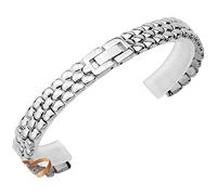 GGYTMQL Cinta di Sostituzione del Braccialetto in Oro in Oro Rosa Argento in Acciaio Inossidabile 6 8 10 12 14 mm Diazione di Piccole Dimensioni Lady Fashion Watch Catena