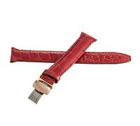 GGYTMQL Cinturino da orologio in pelle rossa da 17 mm di Locman con fibbia in oro rosa