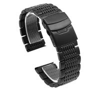 GGYTMQL Cinturino in acciaio inossidabile 18 mm 20mm 22mm da 24 mm da orologio metallico Bracciale pieghevole Fibbia universale
