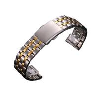 GGYTMQL Cinturino in metallo in acciaio inossidabile bracciale pieghevole a fibbia cabina smartwatch wristaband universal sostituzione banda di ricambio universale