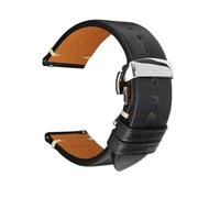 GGYTMQL Cinturino in pelle retrò da uomo donna nero grigio marrone cinturino adatto per smartwatch 20 mm 22 mm cinturini per orologi a sgancio rapido, 20mm