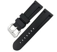 GGYTMQL Classa di glassa di gomma in gomma 24mm 26 mm per panerai luminor sommergibile silicone sport cinghia