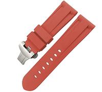GGYTMQL Classa di glassa di gomma in gomma 24mm 26 mm per panerai luminor sommergibile silicone sport cinghia