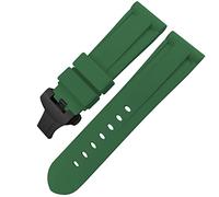 GGYTMQL Classa di glassa di gomma in gomma 24mm 26 mm per panerai luminor sommergibile silicone sport cinghia