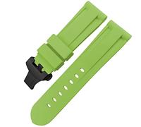 GGYTMQL Classa di glassa di gomma in gomma 24mm 26 mm per panerai luminor sommergibile silicone sport cinghia
