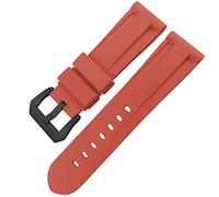 GGYTMQL Classa di glassa di gomma in gomma 24mm 26 mm per panerai luminor sommergibile silicone sport cinghia