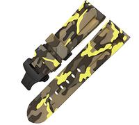 GGYTMQL Classa di glassa di gomma in gomma 24mm 26 mm per panerai luminor sommergibile silicone sport cinghia