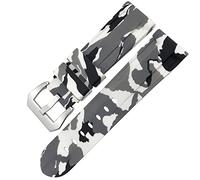 GGYTMQL Classa di glassa di gomma in gomma 24mm 26 mm per panerai luminor sommergibile silicone sport cinghia