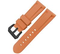 GGYTMQL Classa di glassa di gomma in gomma 24mm 26 mm per panerai luminor sommergibile silicone sport cinghia