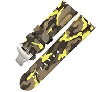 GGYTMQL Classa di glassa di gomma in gomma 24mm 26 mm per panerai luminor sommergibile silicone sport cinghia