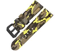 GGYTMQL Classa di glassa di gomma in gomma 24mm 26 mm per panerai luminor sommergibile silicone sport cinghia