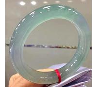 GGYTMQL Classical Jade Jade Bangle Jadeite permeabile di ghiaccio rotondo rotondo barra bracciale giada Qingshui fiore fiore Bracciale giada femmina Modello con scatola, 58 mm